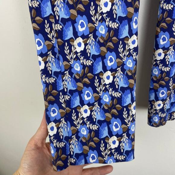 J. McLaughlin Women's Blue/Brown Printed Masie Pull-On Ankle Pant Size 4 or S - Picture 4 of 7